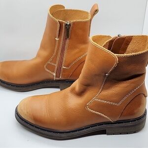 Franco Sarto Santana Hand Finished Leather Tan Boots Sz 8